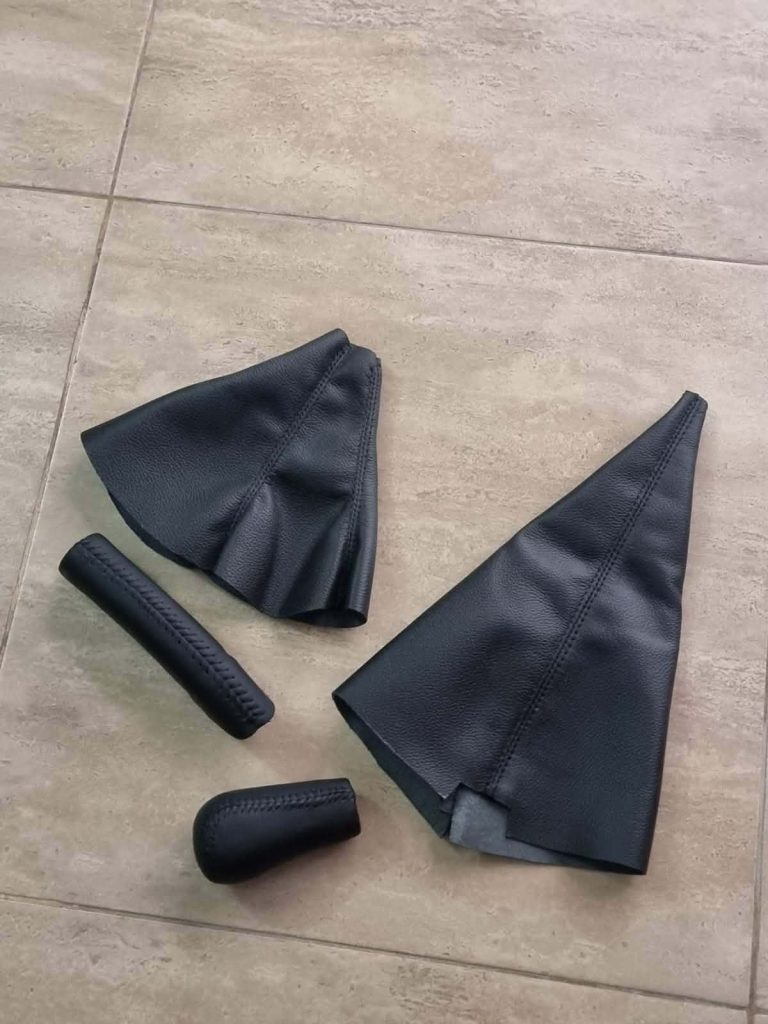 1993-1999 MAZDA RX-7 FD GENUINE LEATHER SHIFT KNOB E-BRAKE HANDLE