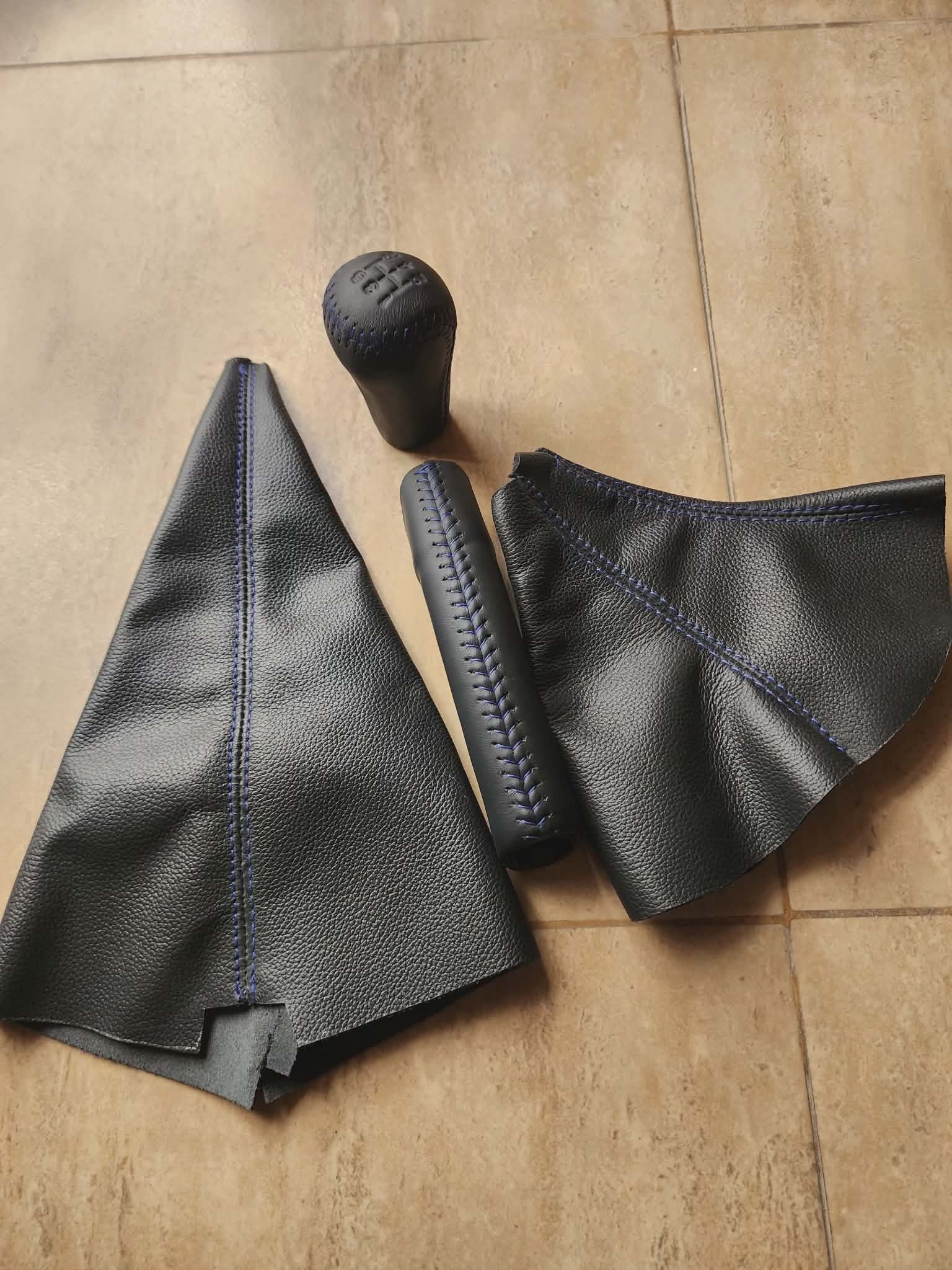 1993-1999 MAZDA RX-7 FD GENUINE LEATHER SHIFT KNOB E-BRAKE HANDLE