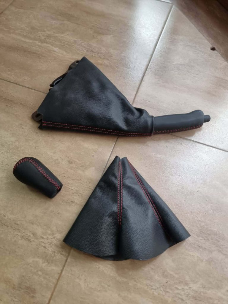 1993-1999 MAZDA RX-7 FD GENUINE LEATHER SHIFT KNOB E-BRAKE HANDLE