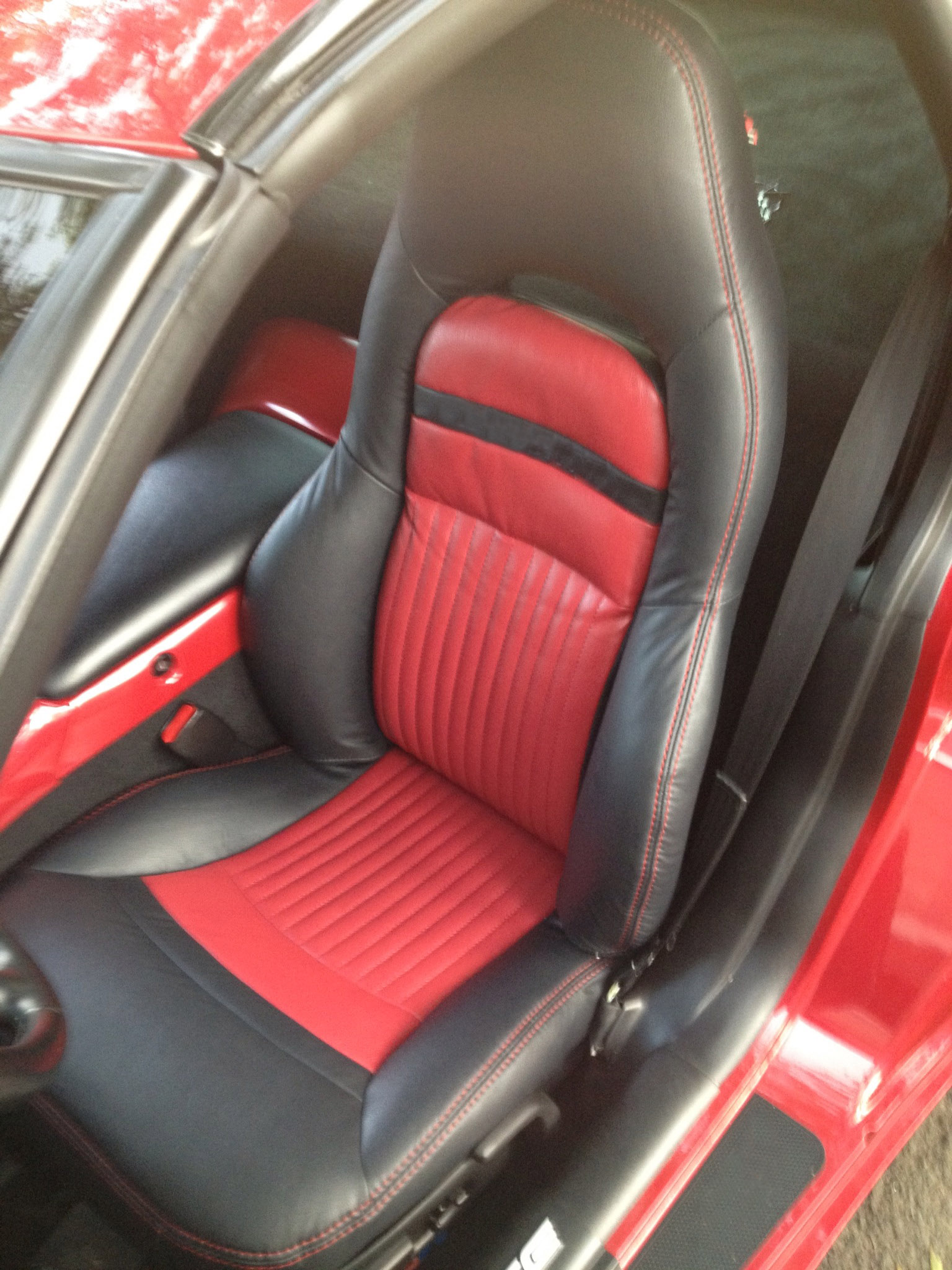 1997 2004 C5 Corvette Synthetic Leather Seat Covers Black Firethorn