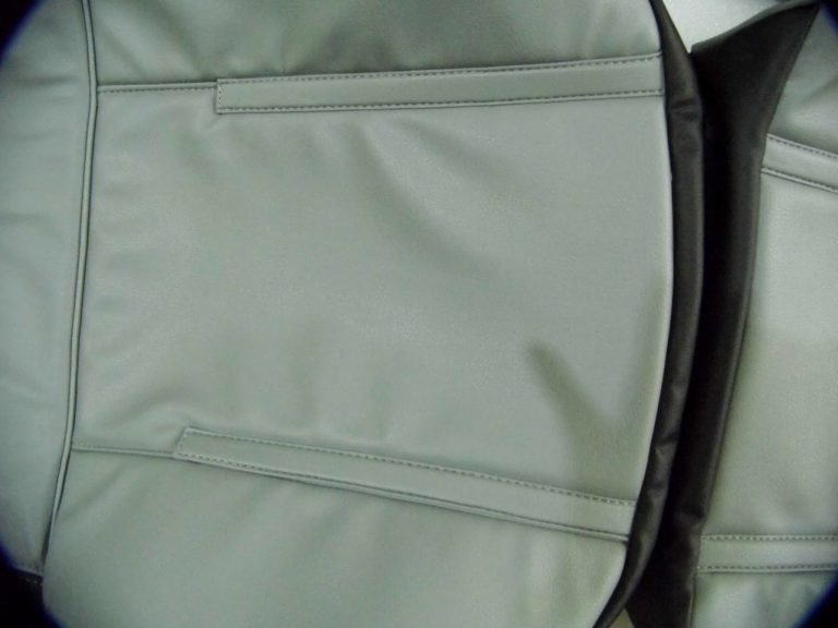 DATSUN 280ZX SYNTHETIC LEATHER SEAT COVERS BLACK/LIGHT GREY WITH HEAD