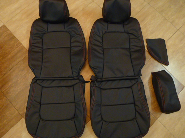 Front Car seat covers fit Mazda 2 charcoal grey P4