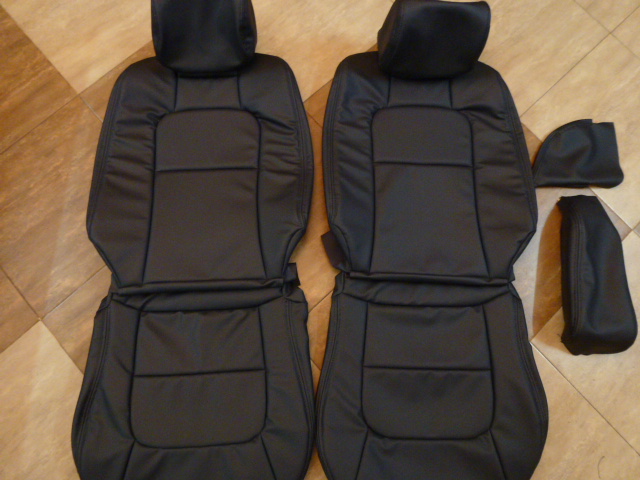 Front Car seat covers fit Mazda 2 charcoal grey P4