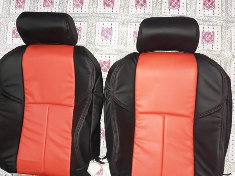 200305 INFINITY G35 COUPE SYNTHETIC LEATHER SEAT COVERS BLACK/RED