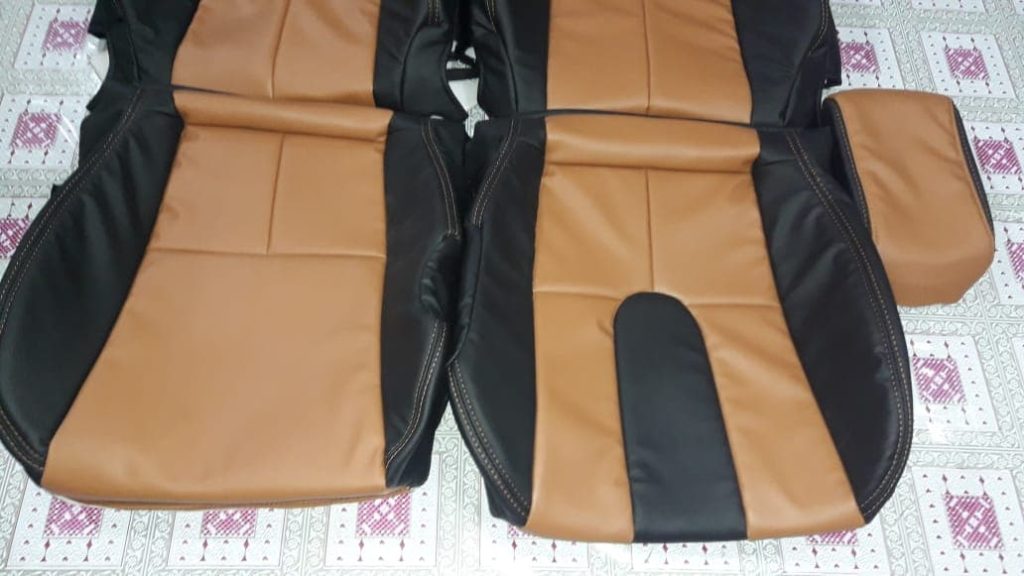 200305 INFINITY G35 COUPE SYNTHETIC LEATHER SEAT COVERS BLACK/Burnt